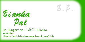 bianka pal business card